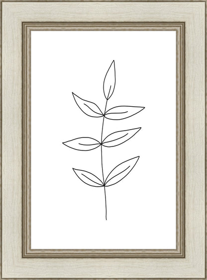 Minimalist Leaves White