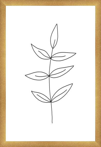 Minimalist Leaves White