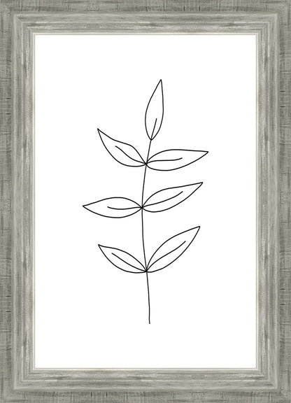 Minimalist Leaves White