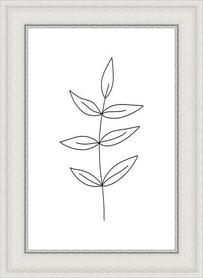 Minimalist Leaves White