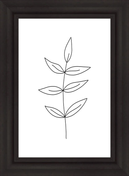 Minimalist Leaves White