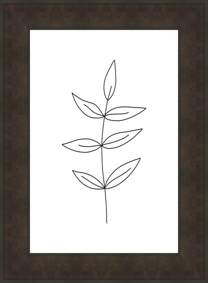 Minimalist Leaves White