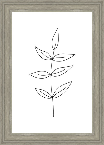 Minimalist Leaves White