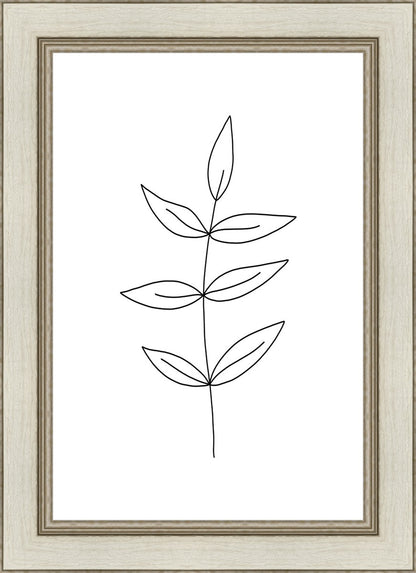 Minimalist Leaves White