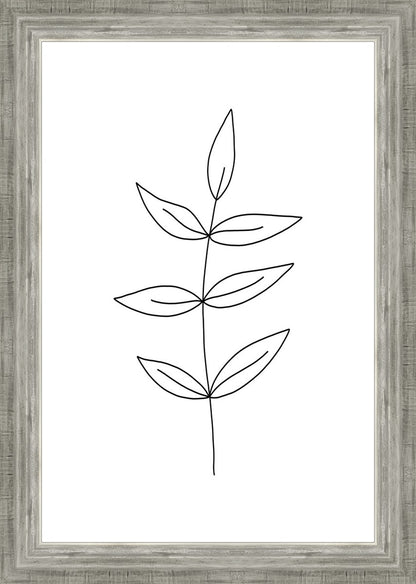 Minimalist Leaves White