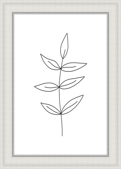 Minimalist Leaves White