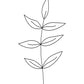 Minimalist Leaves White
