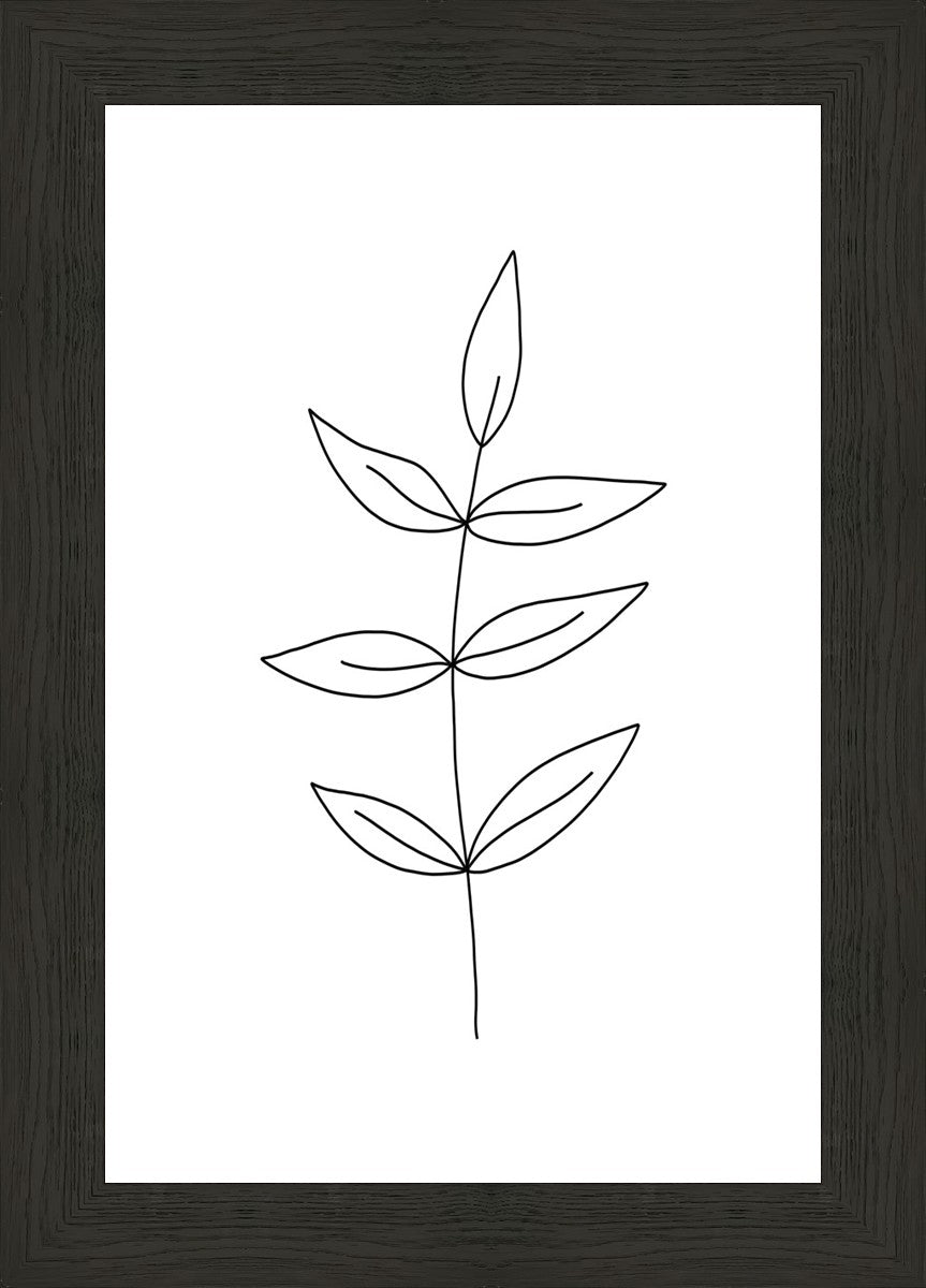 Minimalist Leaves White