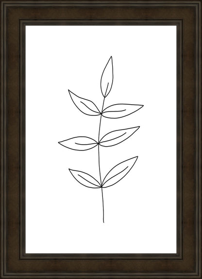 Minimalist Leaves White