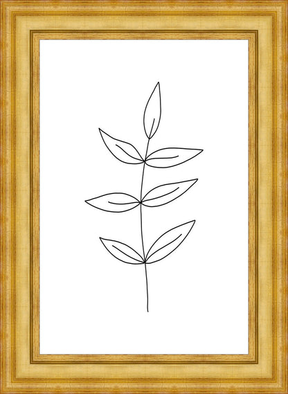 Minimalist Leaves White