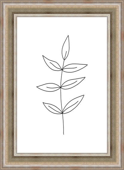 Minimalist Leaves White