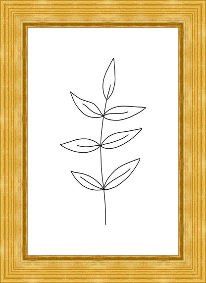 Minimalist Leaves White