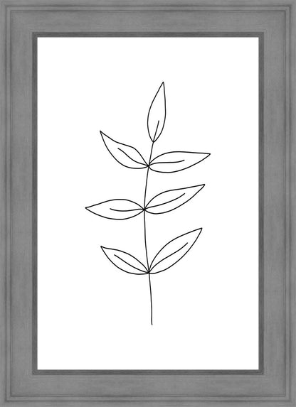 Minimalist Leaves White