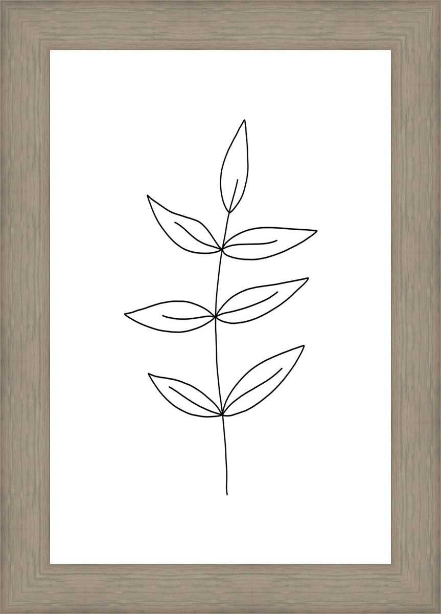 Minimalist Leaves White