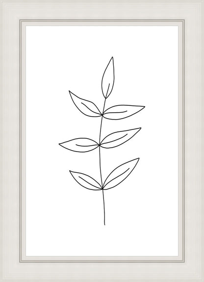 Minimalist Leaves White