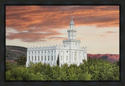 St George Red Sky Gallery Wrap