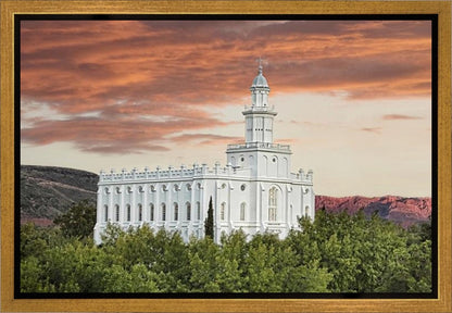 St George Red Sky Gallery Wrap