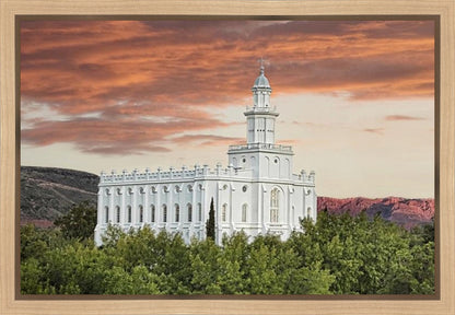 St George Red Sky Gallery Wrap