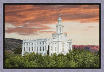 St George Red Sky Gallery Wrap