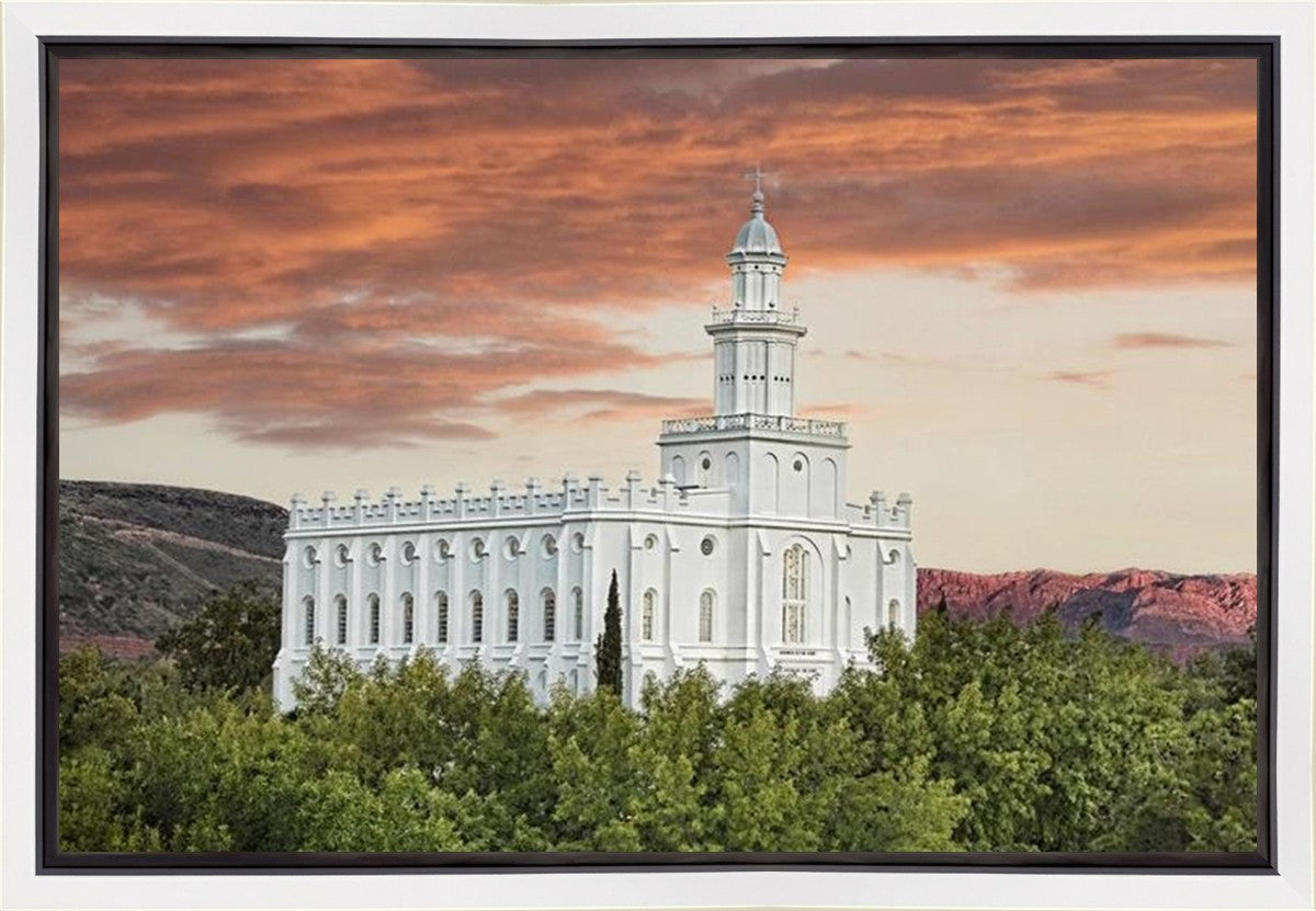 St George Red Sky Gallery Wrap
