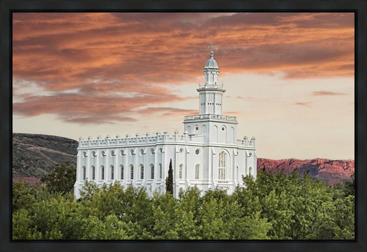 St George Red Sky Gallery Wrap