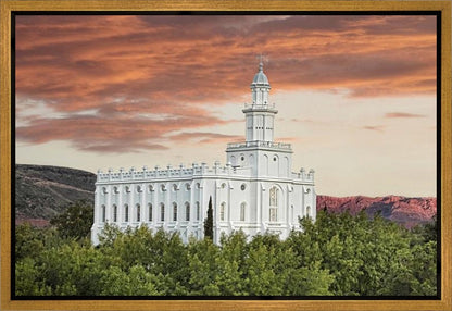 St George Red Sky Gallery Wrap