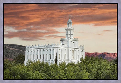 St George Red Sky Gallery Wrap