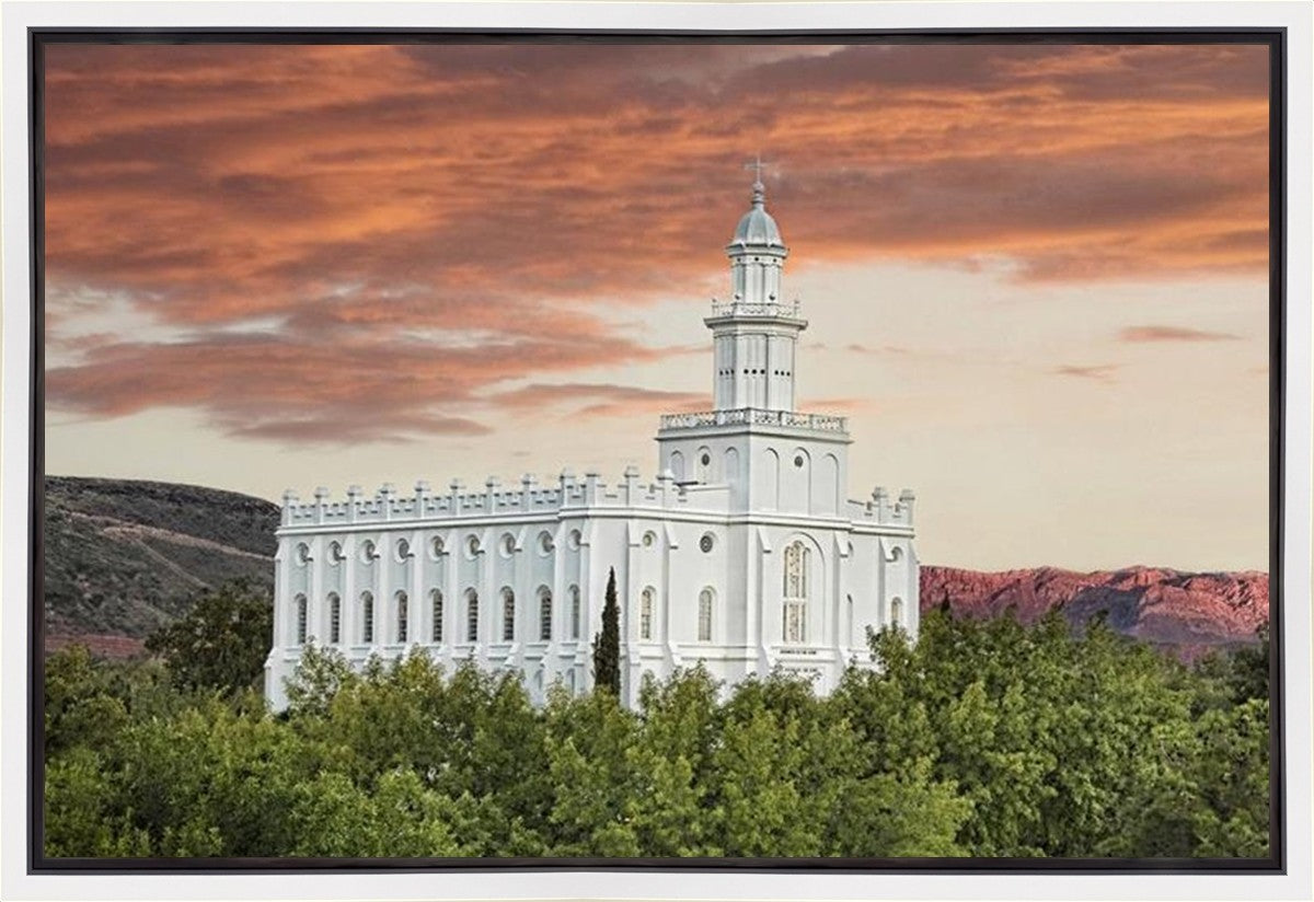 St George Red Sky Gallery Wrap