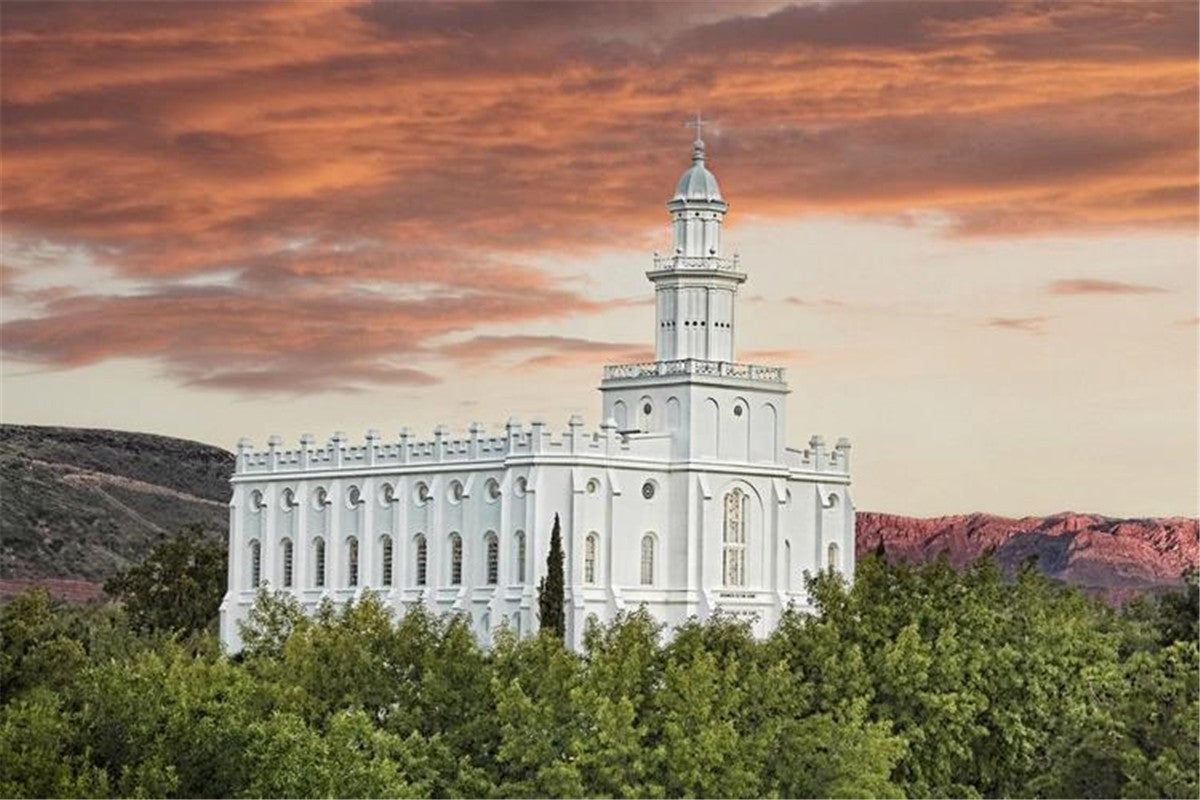 St George Red Sky Gallery Wrap