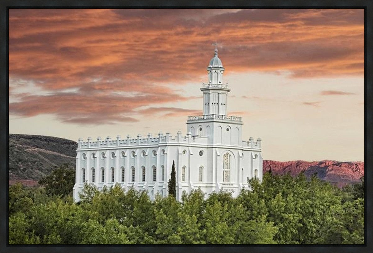 St George Red Sky Gallery Wrap