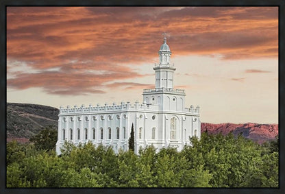 St George Red Sky Gallery Wrap