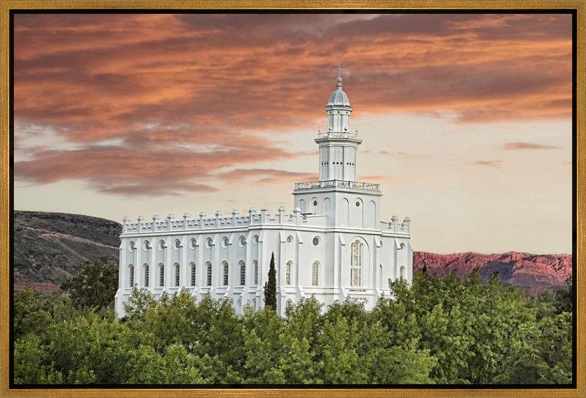 St George Red Sky Gallery Wrap
