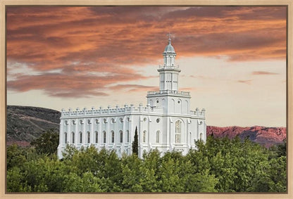 St George Red Sky Gallery Wrap