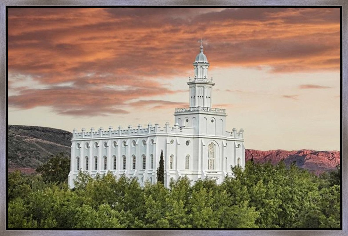 St George Red Sky Gallery Wrap