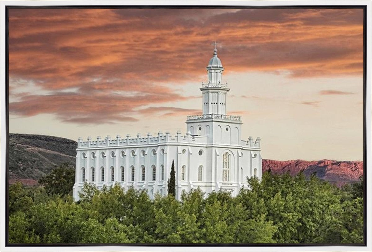 St George Red Sky Gallery Wrap