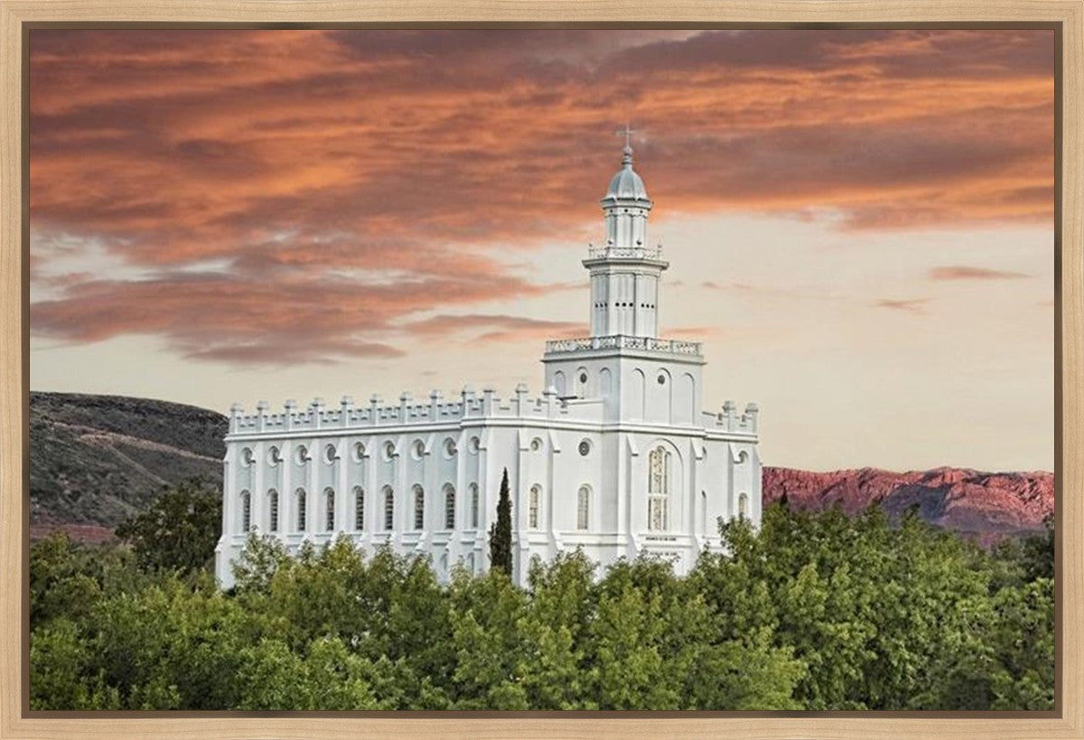 St George Red Sky Gallery Wrap