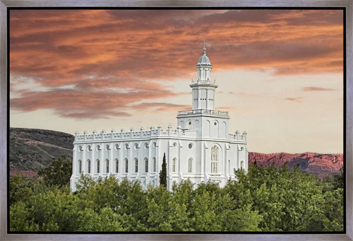 St George Red Sky Gallery Wrap