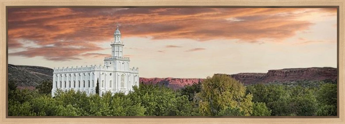 St George Red Sky Gallery Wrap