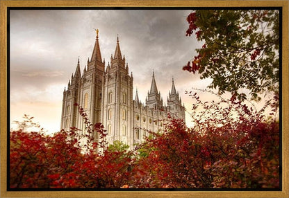 Salt Lake Autumn Trees Gallery Wrap