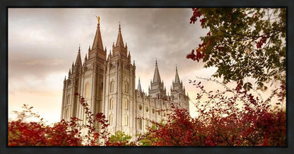 Salt Lake Autumn Trees Gallery Wrap