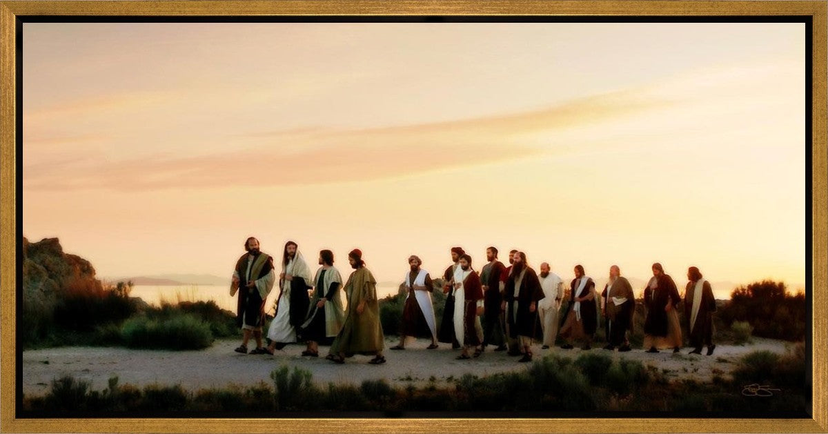 And His Disciples Follow Him Gallery Wrap