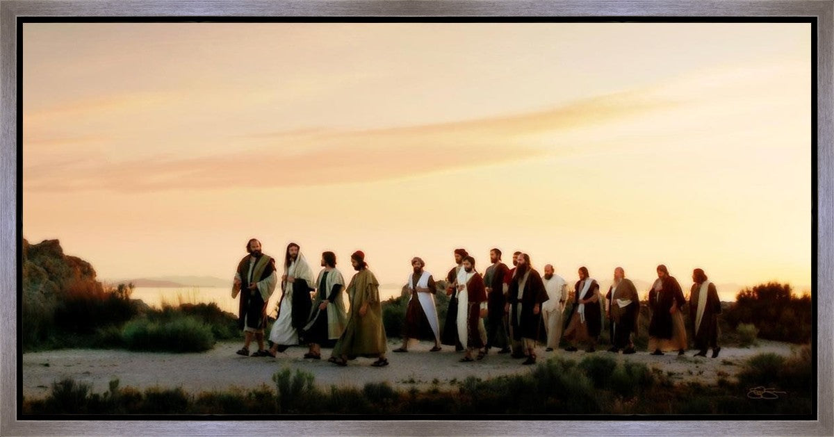 And His Disciples Follow Him Gallery Wrap