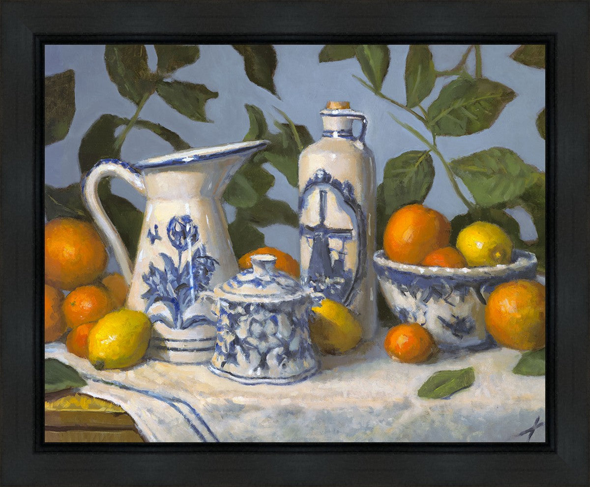Delft and Citrus Still Life