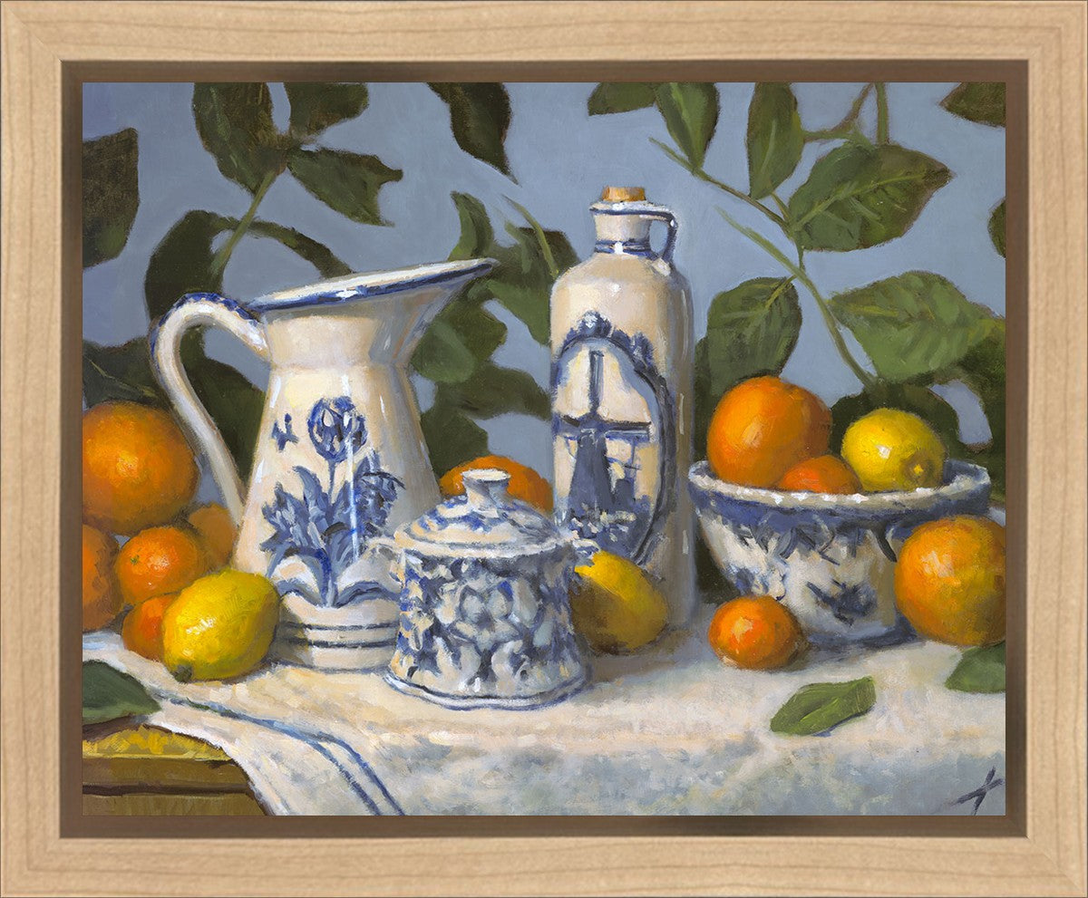 Delft and Citrus Still Life