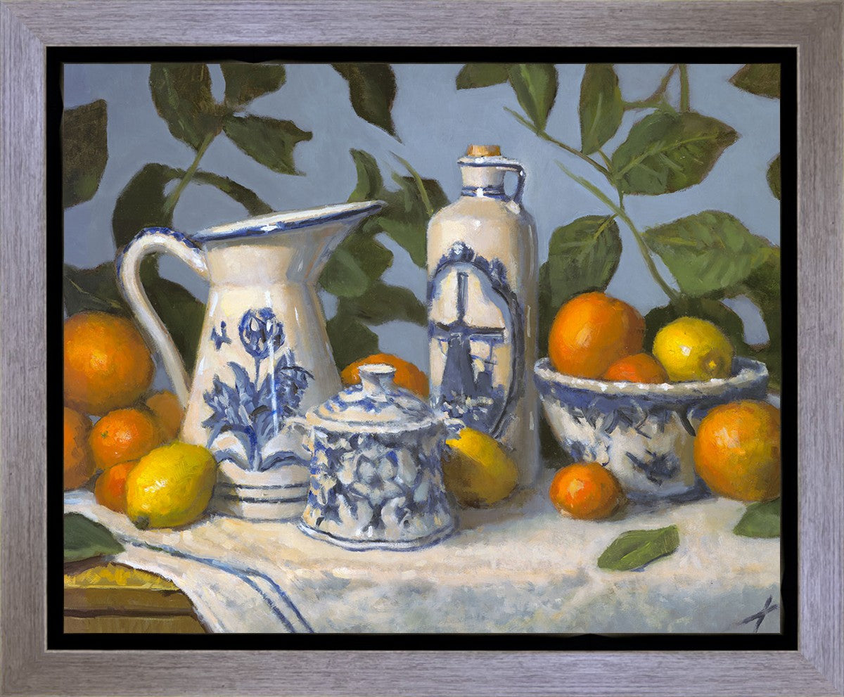 Delft and Citrus Still Life