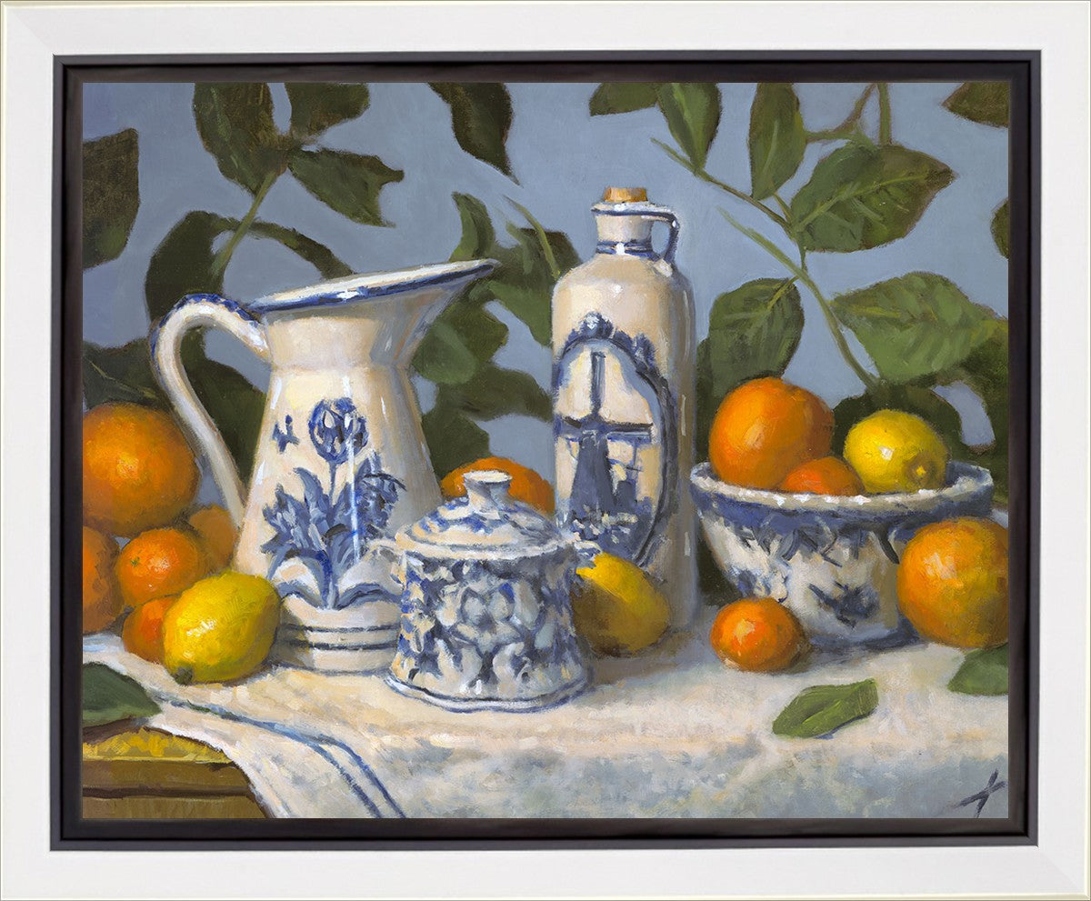 Delft and Citrus Still Life