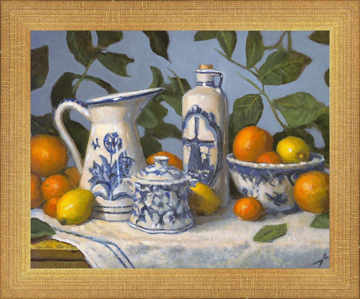 Delft and Citrus Still Life