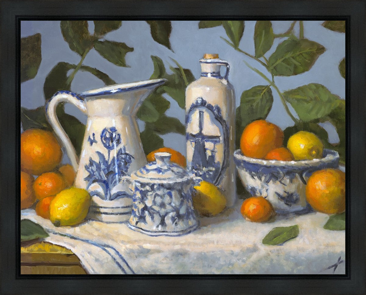Delft and Citrus Still Life