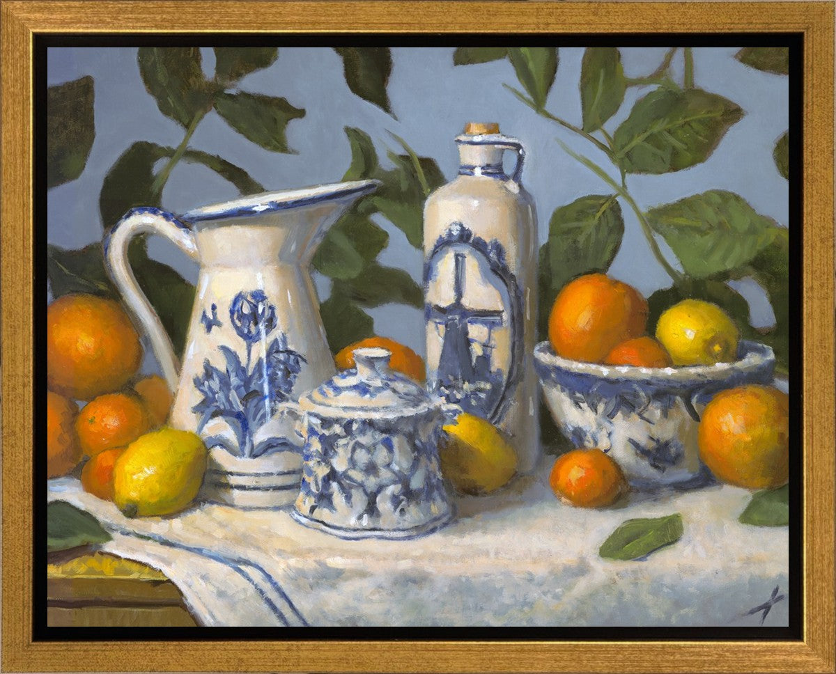 Delft and Citrus Still Life