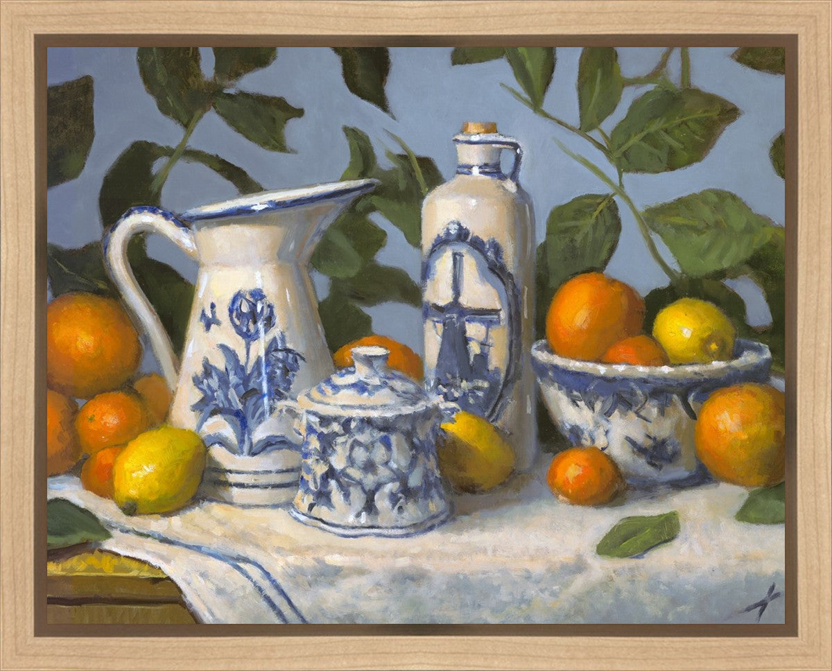 Delft and Citrus Still Life